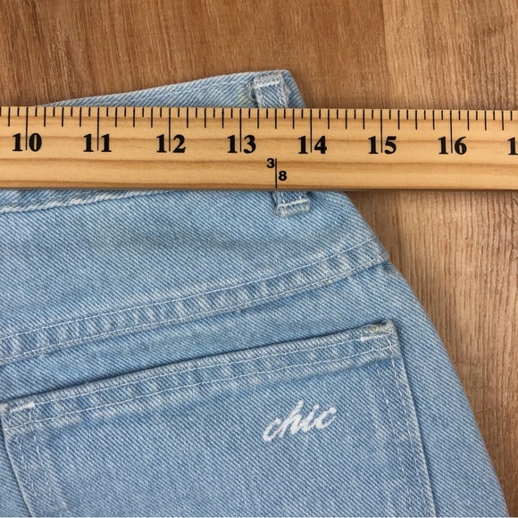CHIC Light Blue Denim 80s Vintage Jeans - Picture 7 of 10